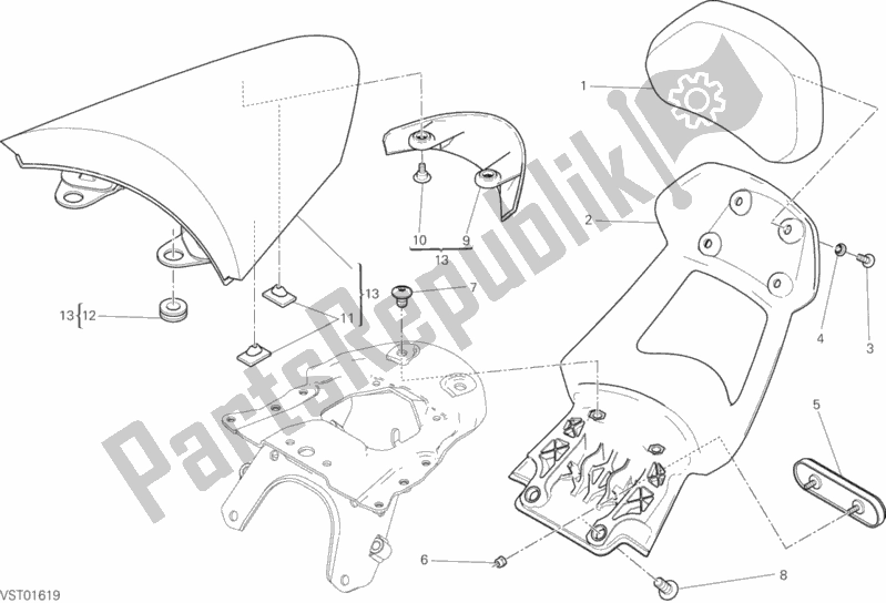 All parts for the Accessories of the Ducati Diavel Xdiavel USA 1260 2017